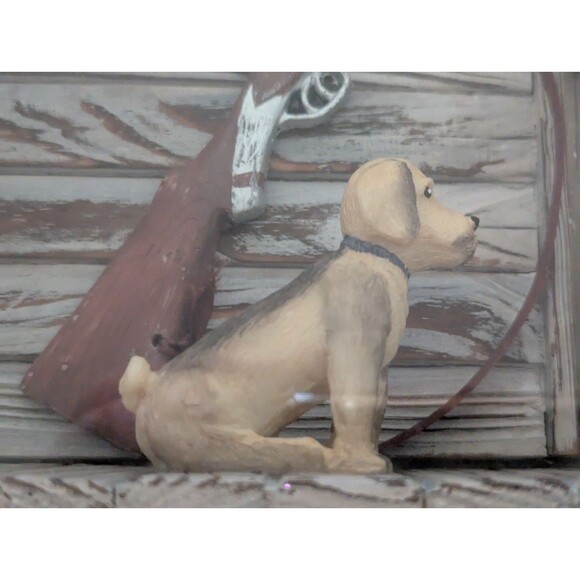 Vintage Rustic Shadow Box Display Case Large 11x14 Picture Frame Dogs Rifle Rope - Picture 3 of 9